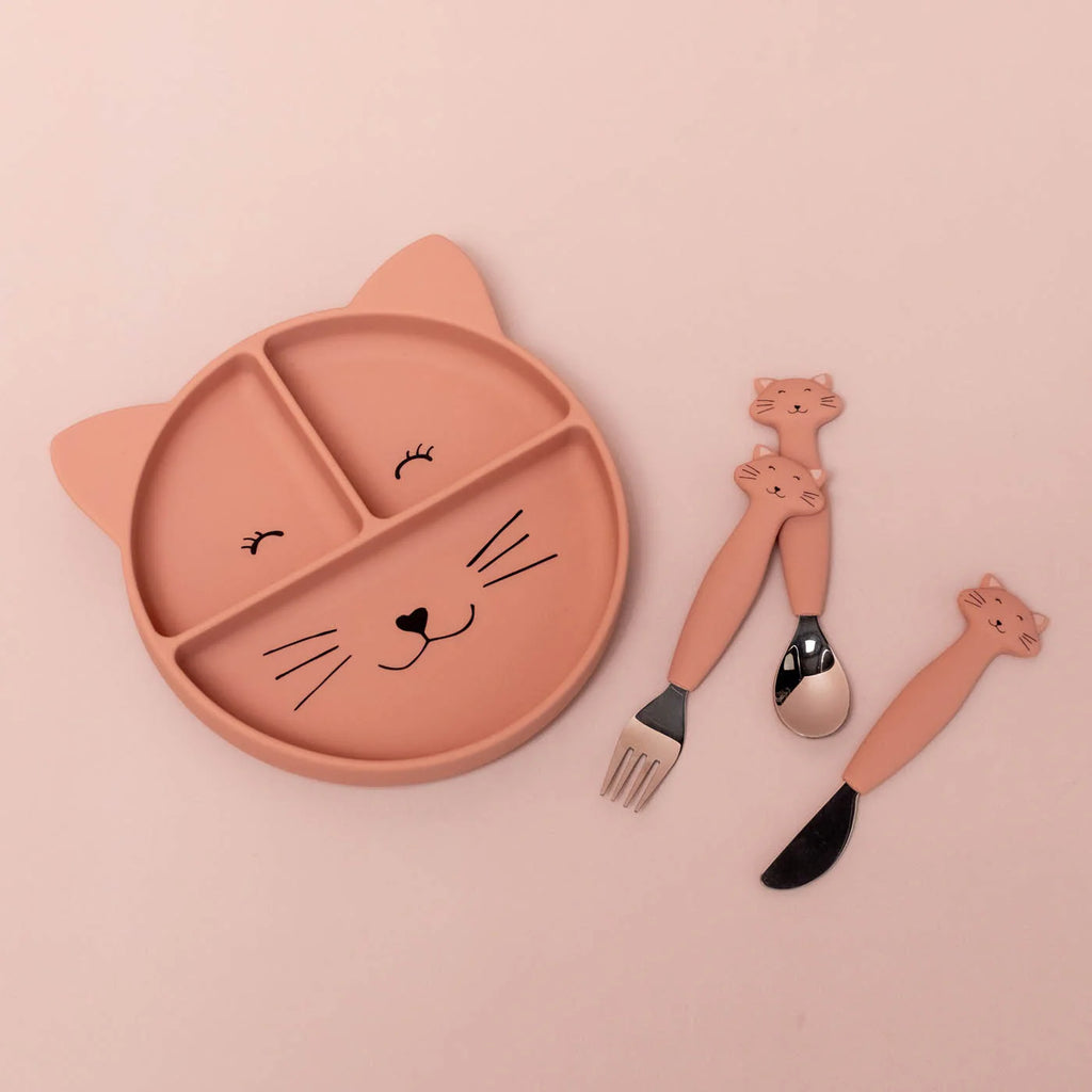 Силиконова чиния с разделения и вакуум Trixie – Mrs. Cat
