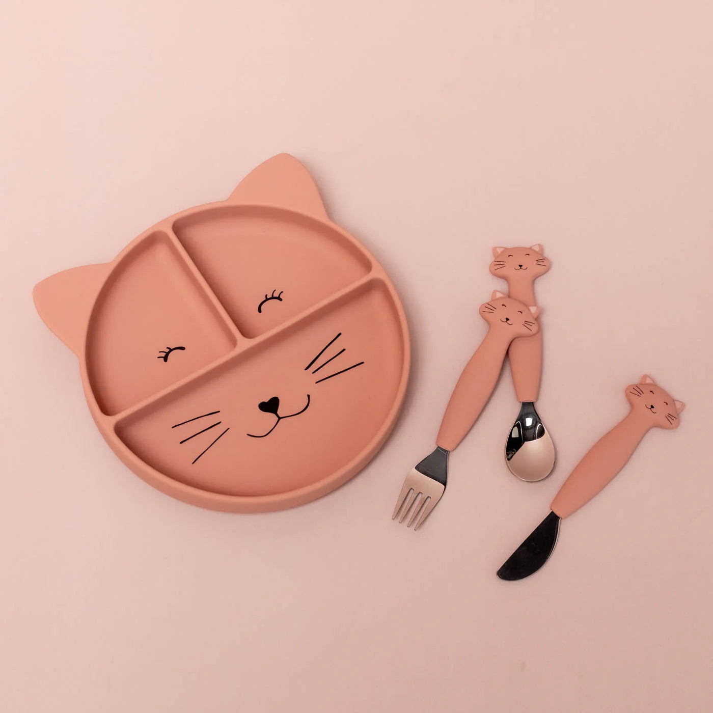 Силиконова чиния с разделения и вакуум Trixie – Mrs. Cat