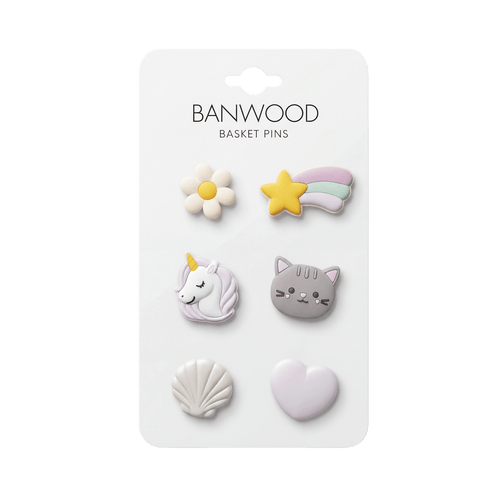decorative pins for banwood basket 