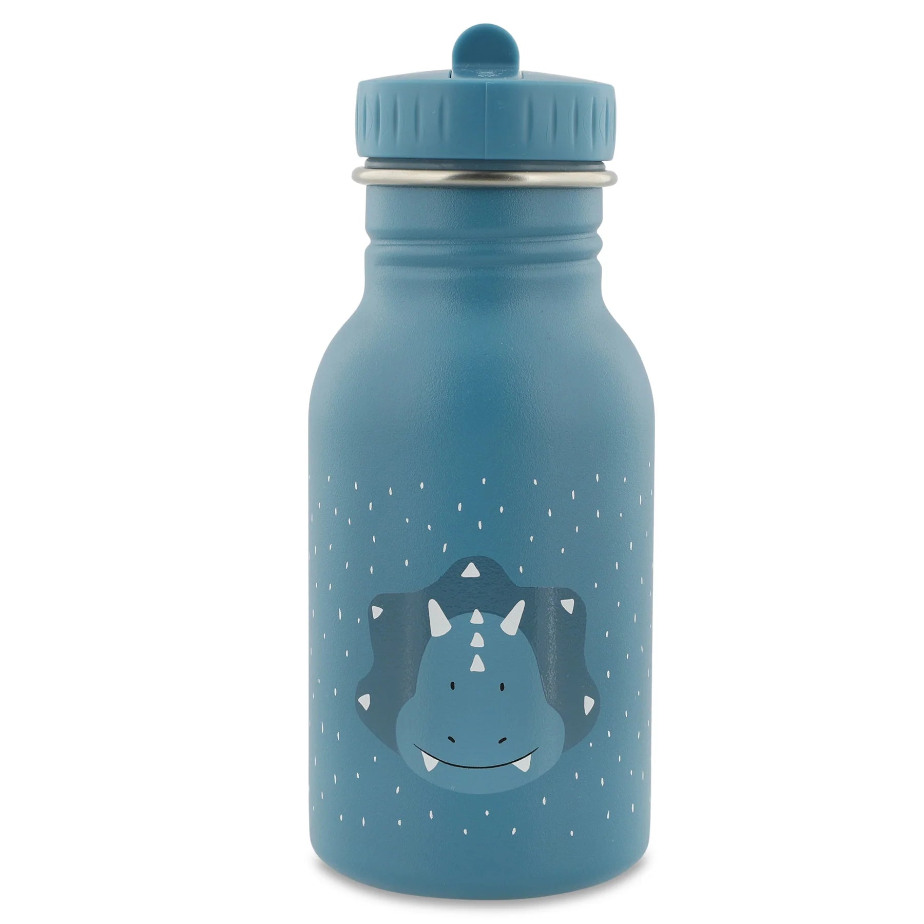 kids bottle from stainless steel trixie triceratops in blue