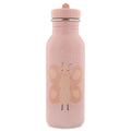 trixie stainless steel bottle 500 ml with butterfly in pink color
