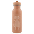 trixie stainless steel bottle for kids with cat in pink color