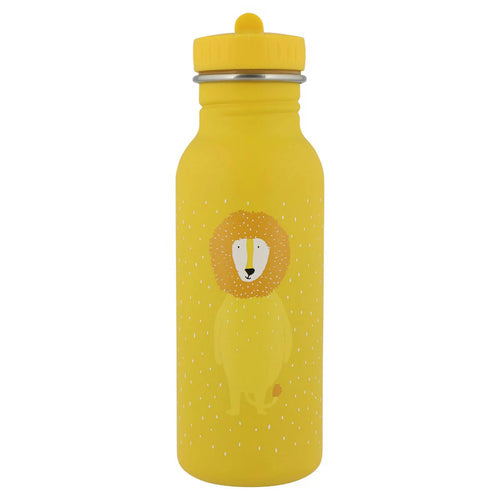 trixie stainless steel bottle for kids 500ml with lion in yellow color