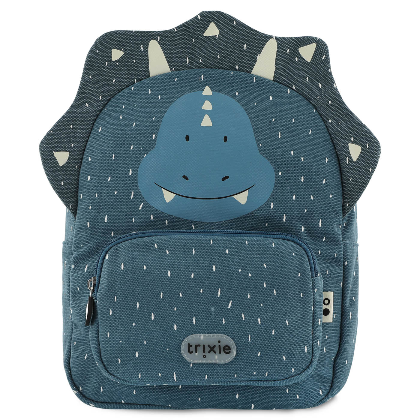 Trixie Mr. Triceratops kids backpack in blue for kindergarten
