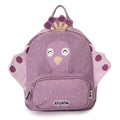 purple kids backpack with peacock
