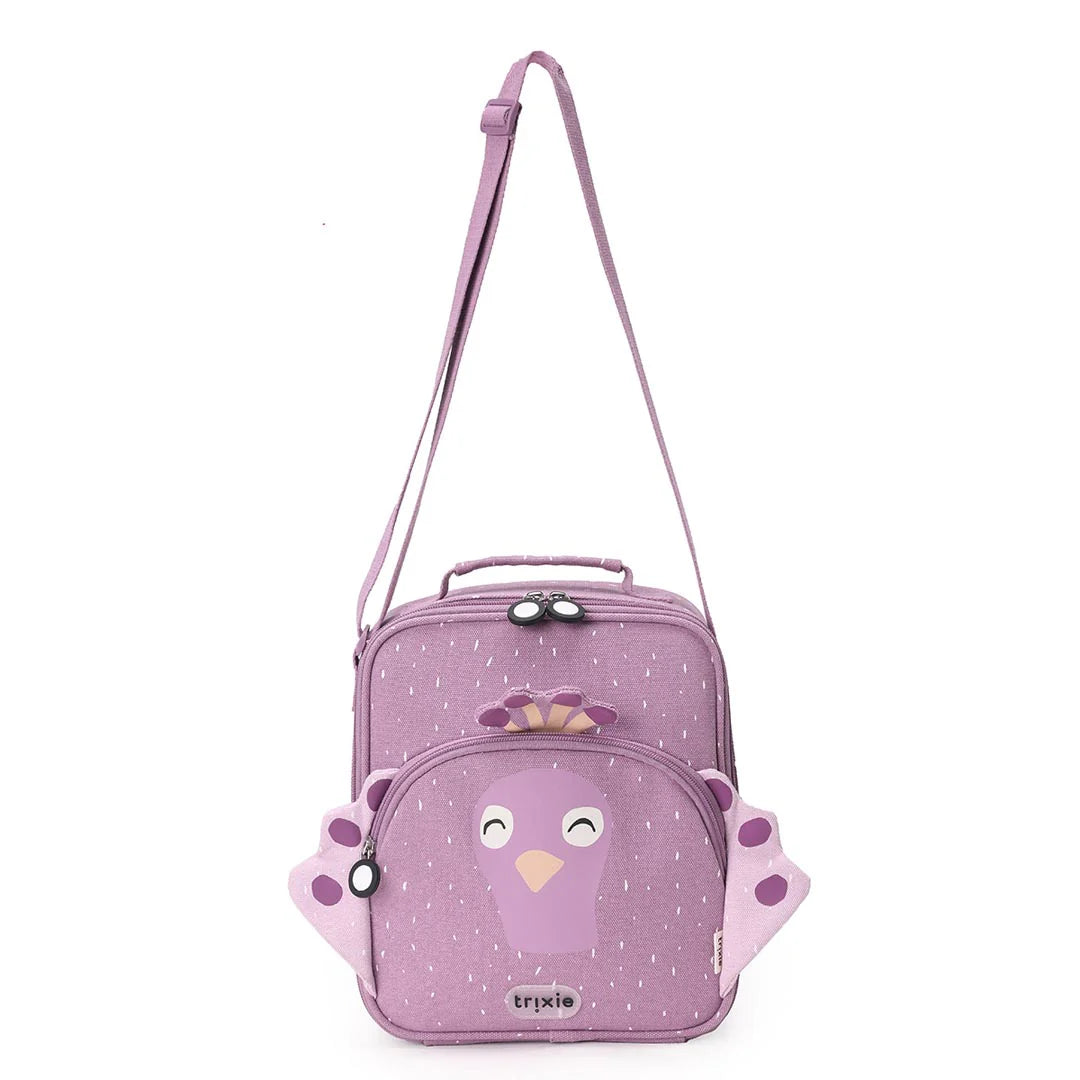 thermo bag for kids trixie mrs peacock in purple