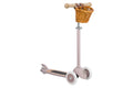 kids scooer with basket and dusty pink frame