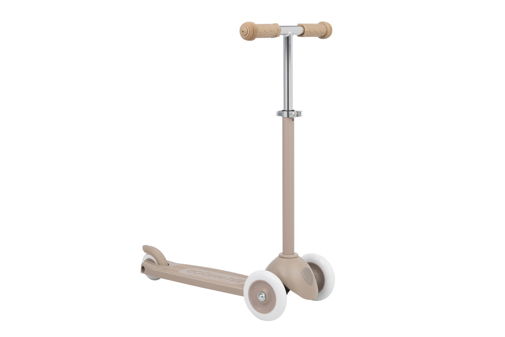 beige kids scooter
