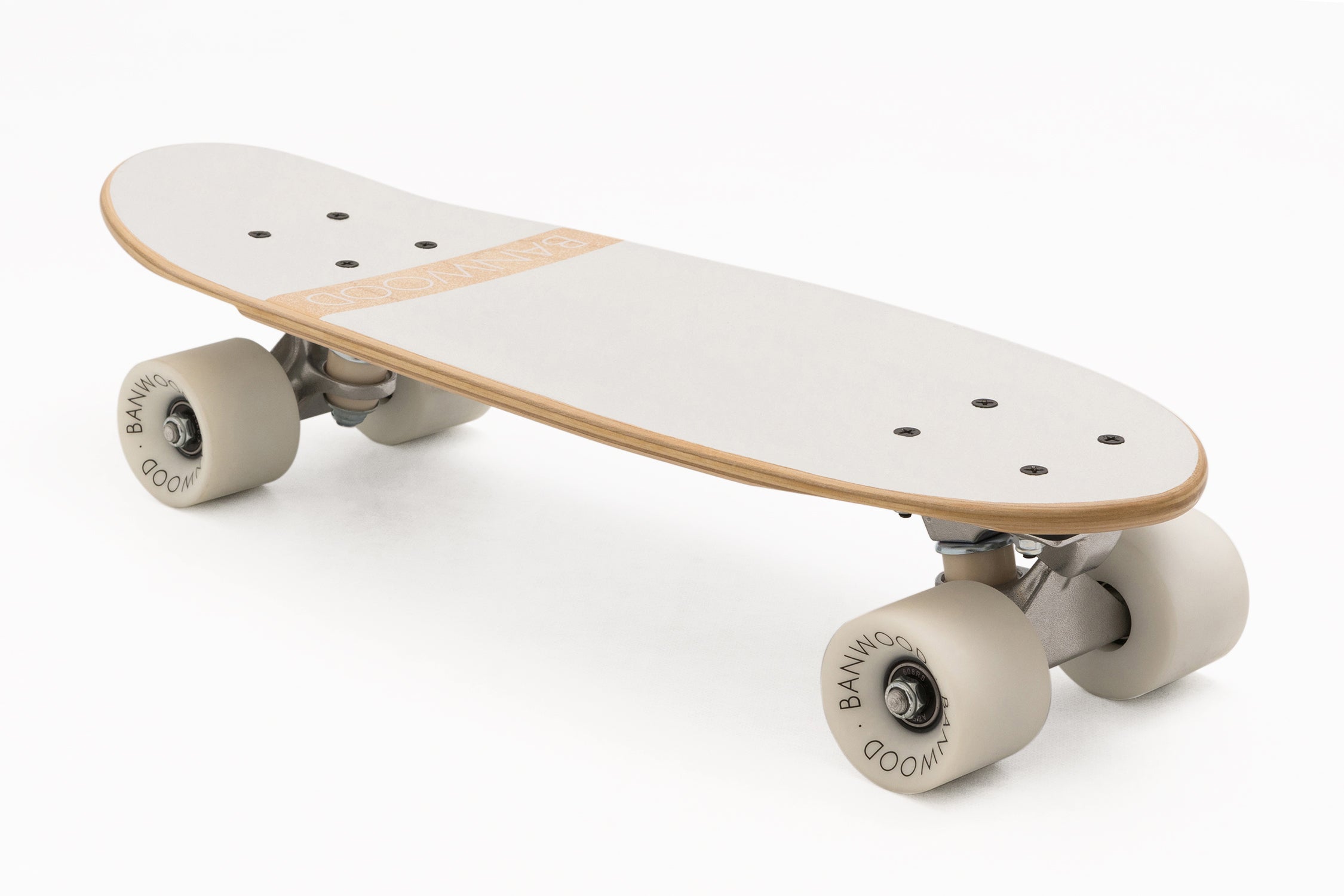 wooden skateboard for kids in white color