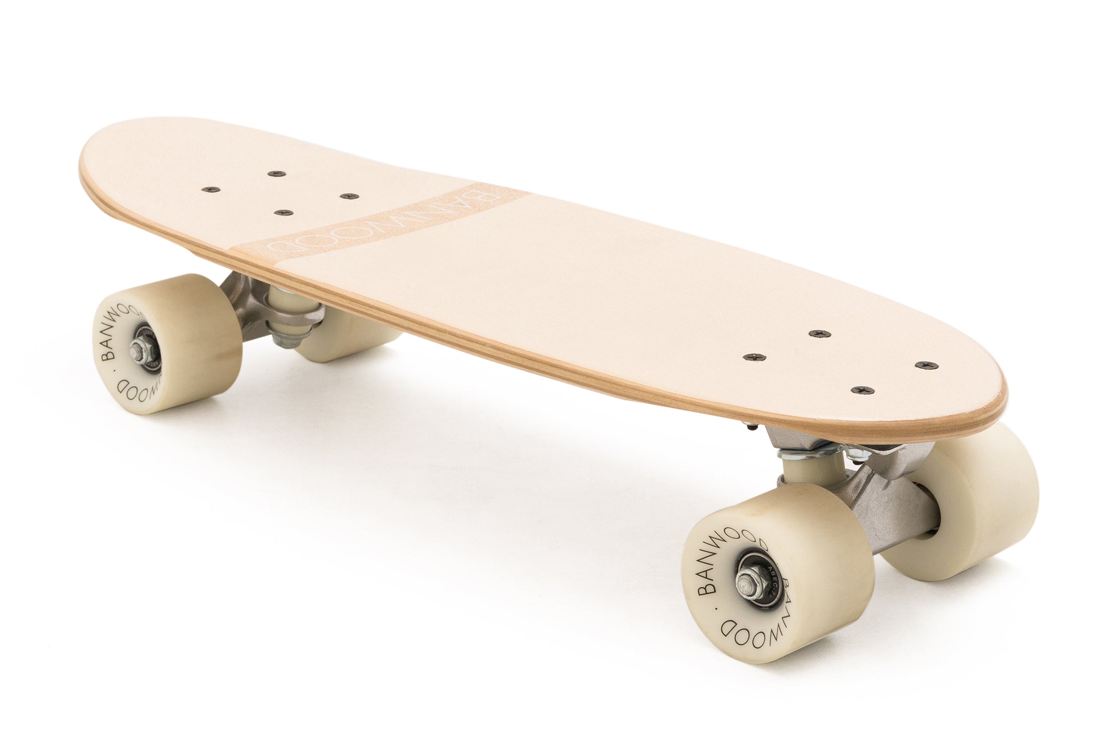 wooden skateboard for kids in cream color