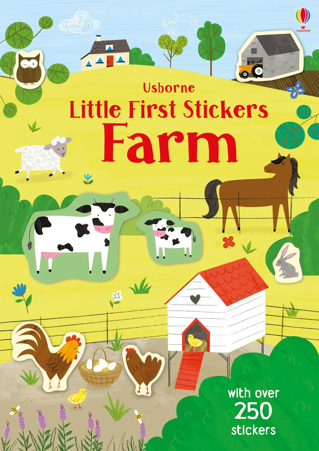 Книга със стикери Usborne Little First Stickers: Farm, 3+ години