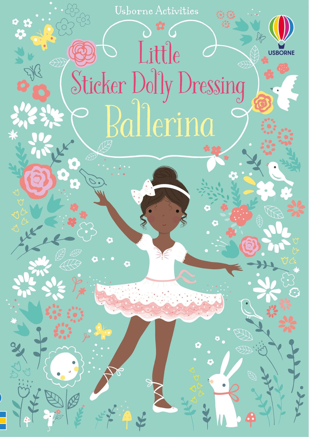 Книга със стикери Usborne Little Sticker Dolly Dressing Ballerina, 4+ години