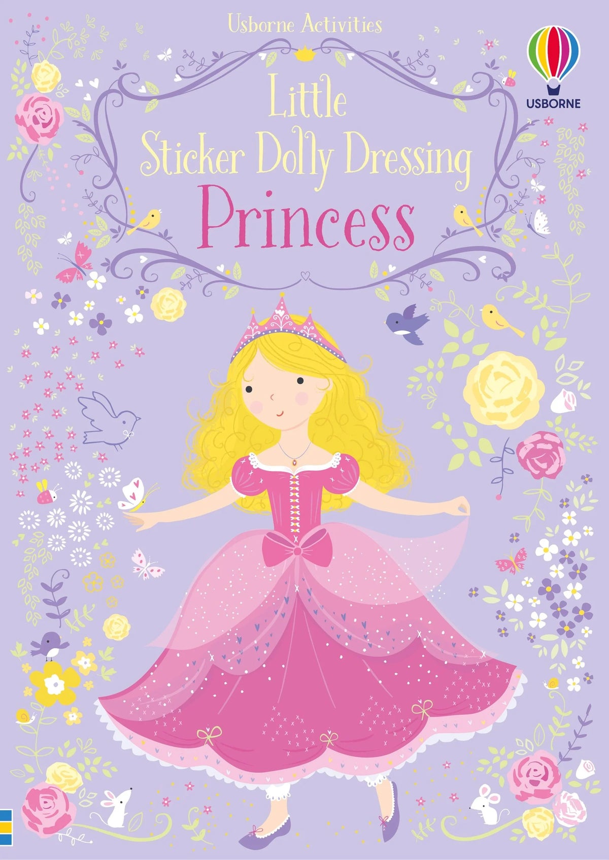 Книга със стикери Usborne Little Sticker Dolly Dressing Princess, 4+ години