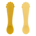 set of first baby spoons trixi mr lion yellow color