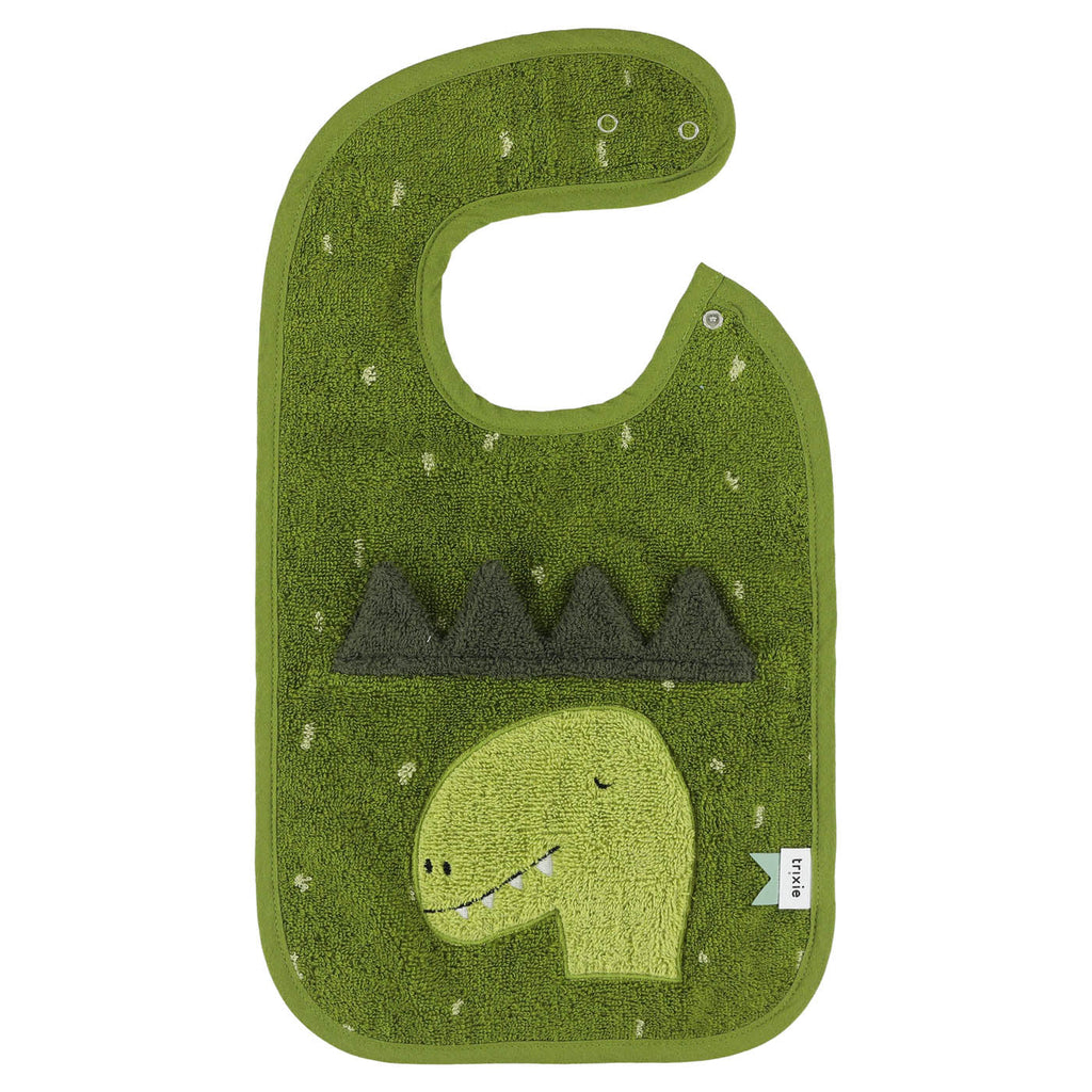trixie bibs mr dino in. green
