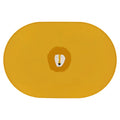 silicone placemat for babies and kids trixie in yellow with lion print